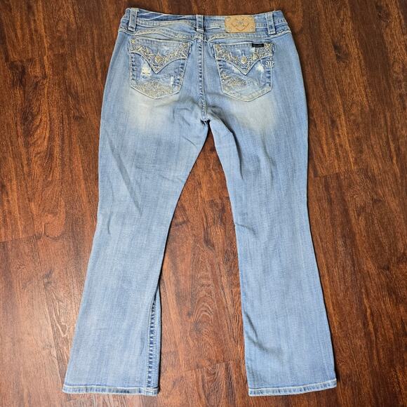 Miss Me Blue Jeans with Gold Embellishments - Picture 7 of 10